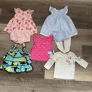 Assorted 7pc Baby Girl Outfits 3 Mos